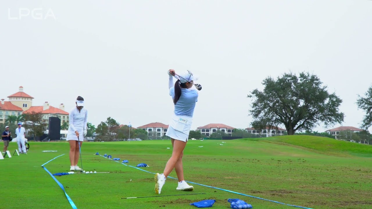 LPGA “Rose Zhang” Range Practice Swing Motion & Slow motion