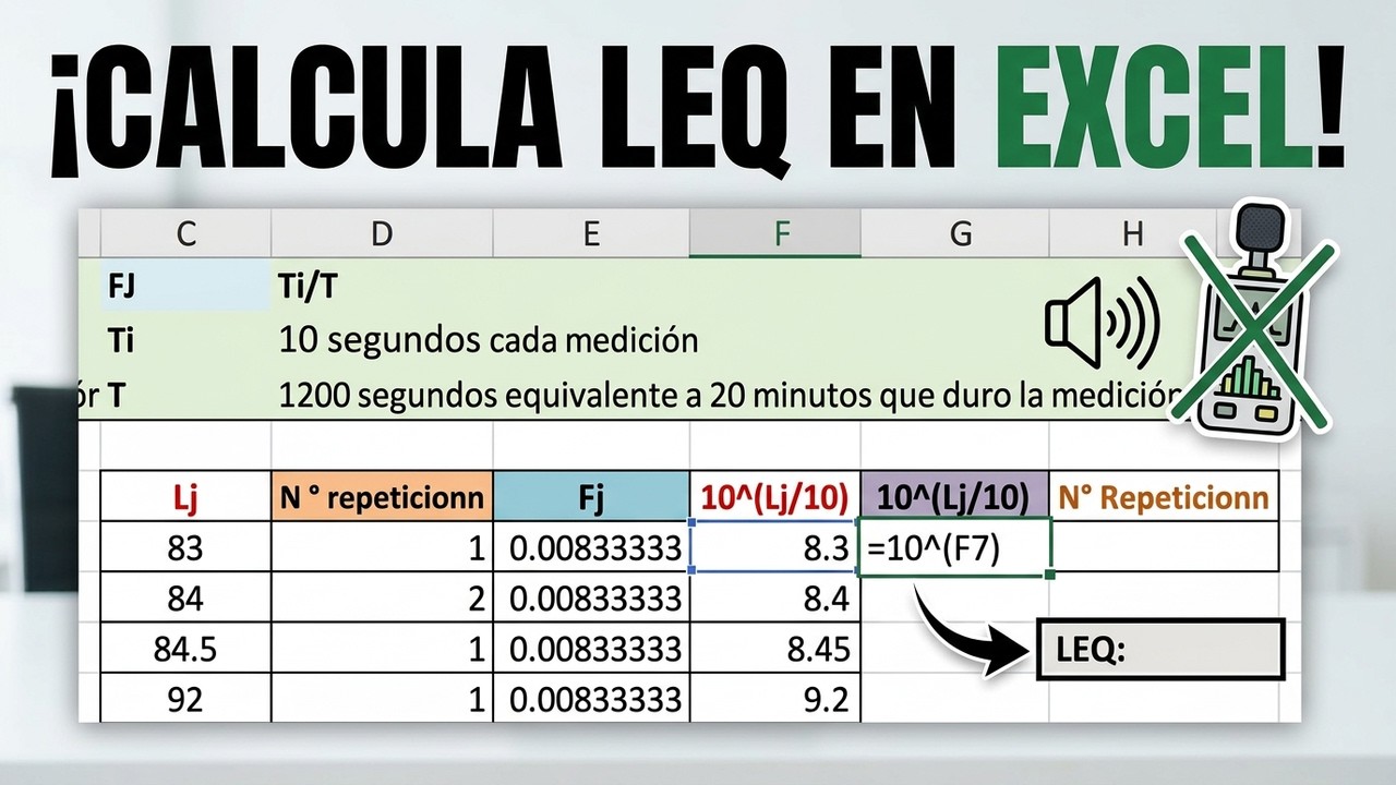 🔵Ruido. Cálculo del Leq. ¡No más Sordera. #Tutorial
