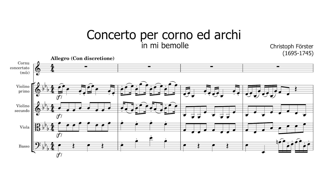 Christoph Förster – Horn Concerto in E♭ major