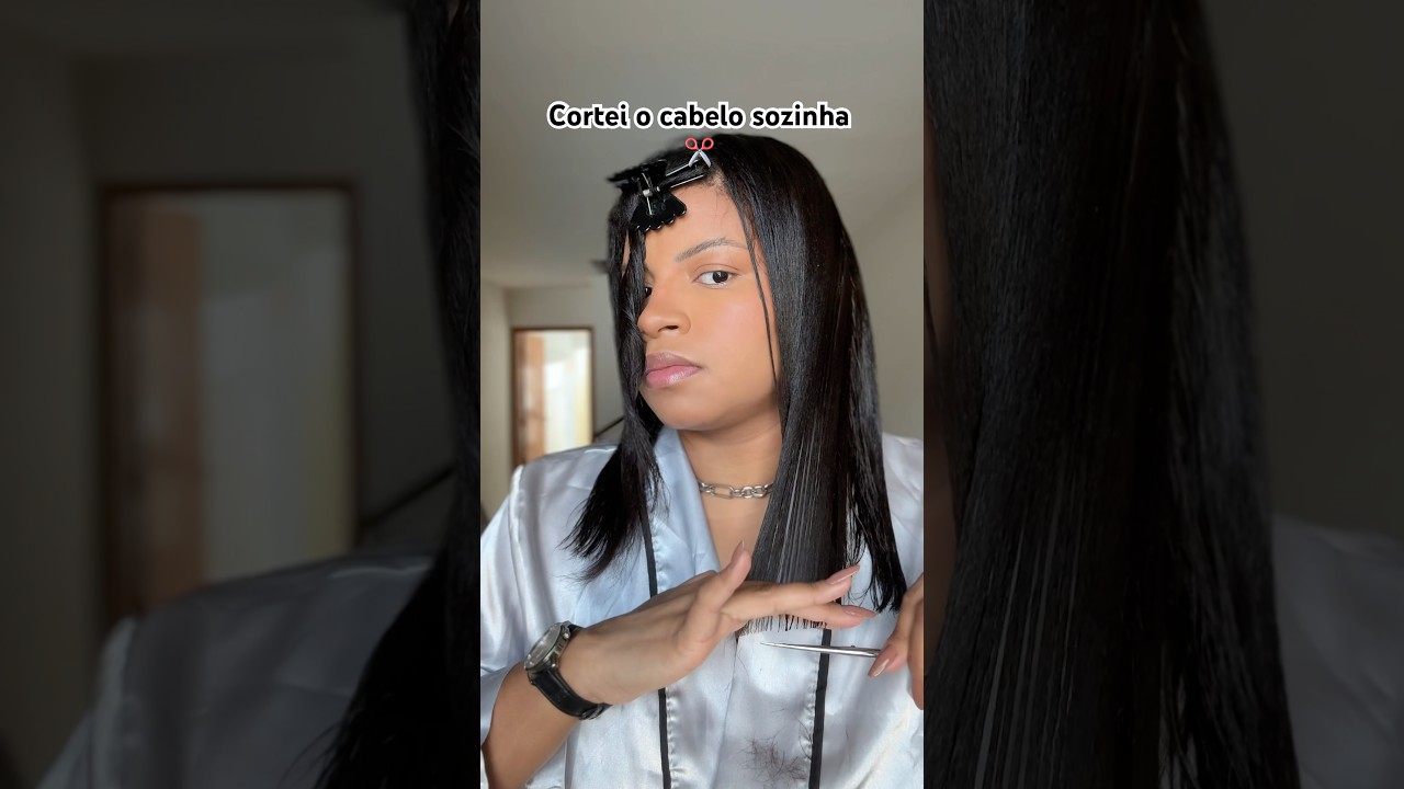 Cortei meu cabelo ✂️- Como corto o cabelo em casa #corteretochanel #cabelocurto #cabelo