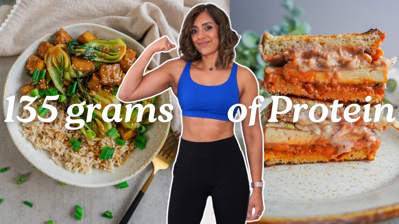What I eat In a Day to Build Lean Muscle as a Vegan | EASY & TASTY Meals under 15 Minutes!
