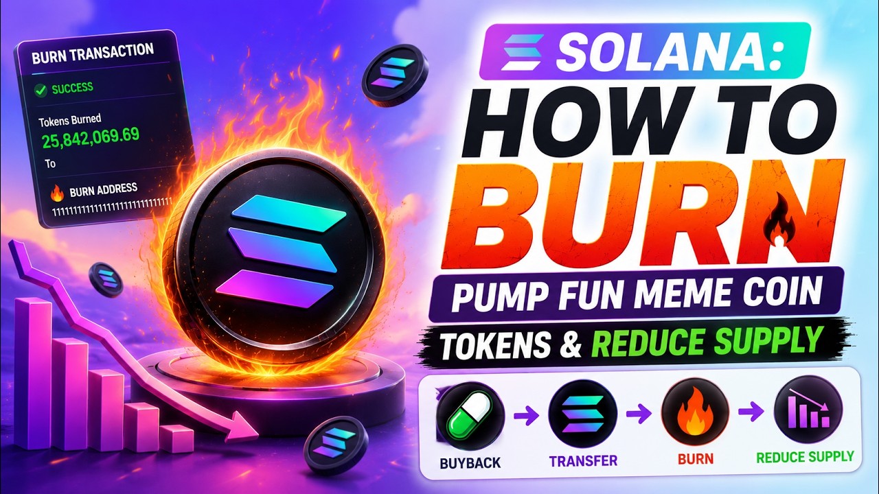 Solana: How to Burn Pump Fun Meme Coin Tokens & Reduce Supply (Buyback & Burn PumpFun Token)