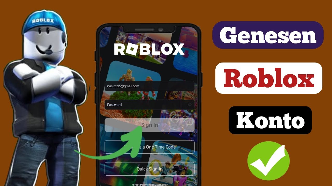 So stellen Sie Roblox-Konten OHNE E-Mail oder Telefonnummer wieder her.