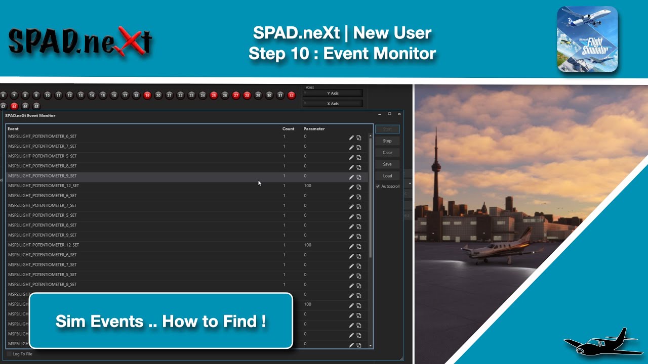 (MSFS) New User #10 | SPAD.neXt | Event Monitor Tool
