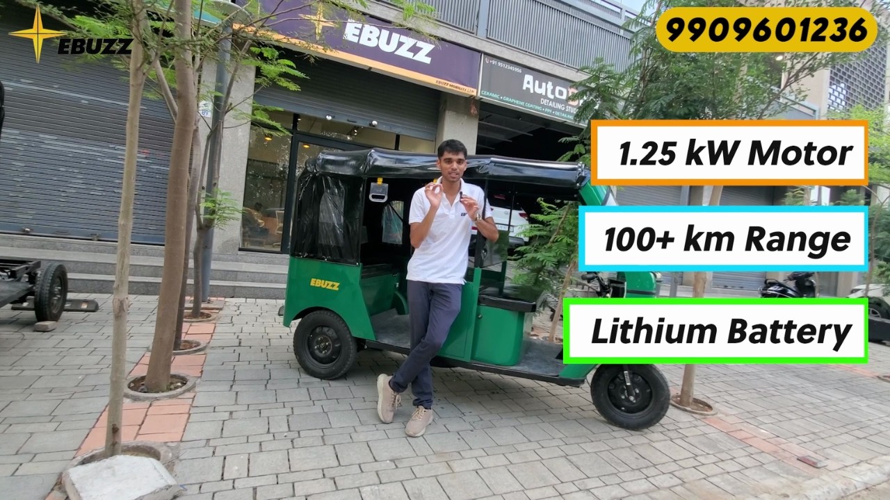 Electric Auto Rickshaw [in Ahmedabad] - EBuzz EV Review | Best Features and Price (Lithium Battery)