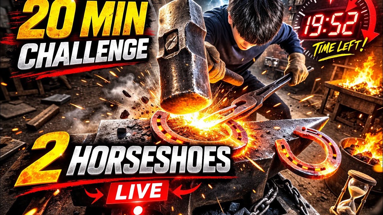 L26-19화 20-Minute Horseshoe Challenge | Forging Hope with Fire & Hammer