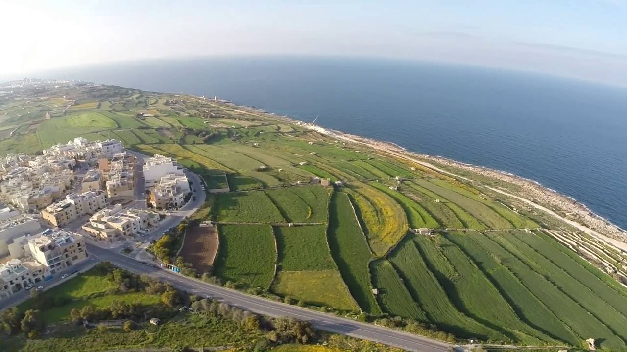Marsascala Malta Zonqor Point aerial footage.