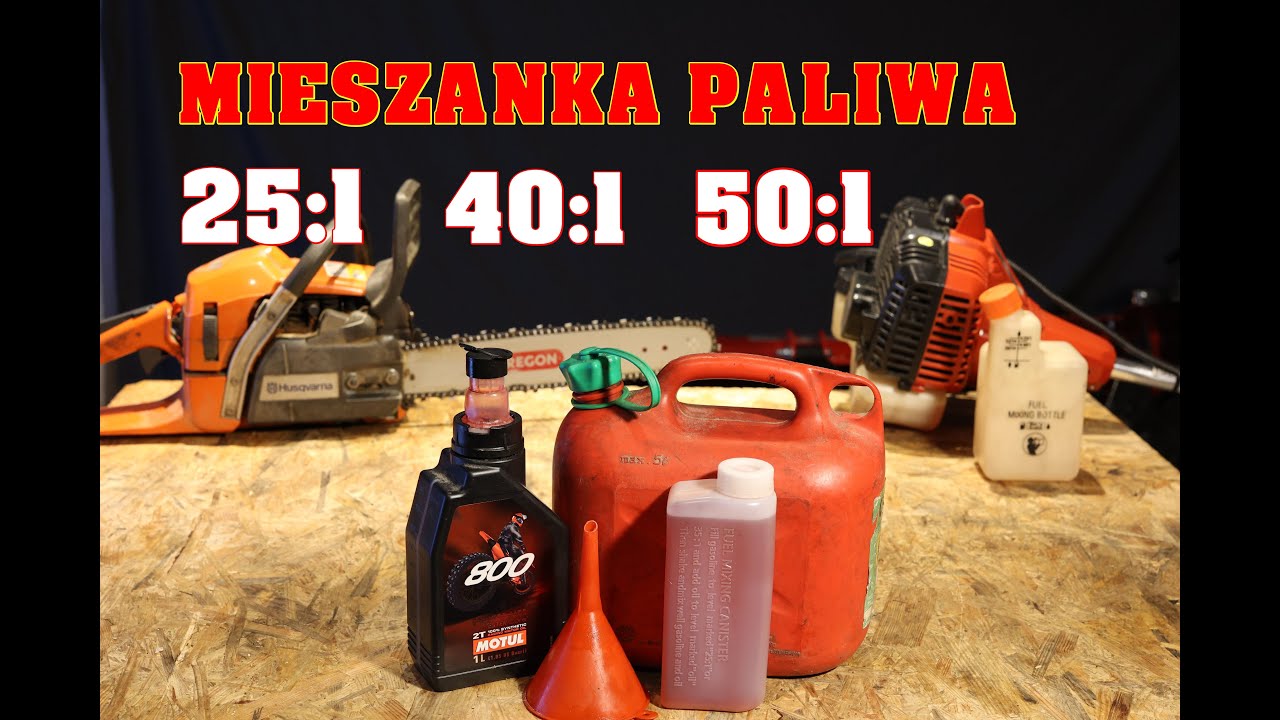 Jak szybko wyliczyć proporcje paliwa i oleju do kosy, pilarki spalinowej itp. do silnika dwusuwowego