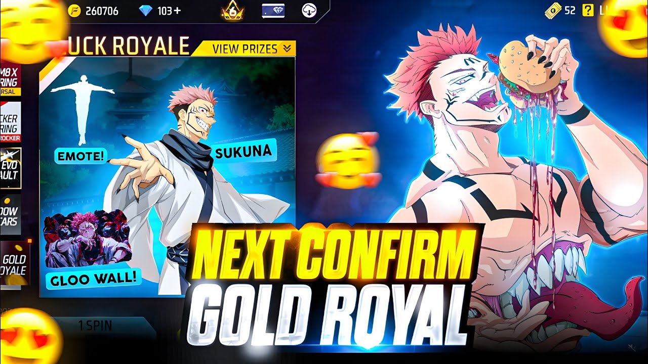 Next Conform Gold Royal 🙀 Sukuna Bundle |Ramadan Event 🤯 Rewards + Free Magic Cube |FF New Events 💥