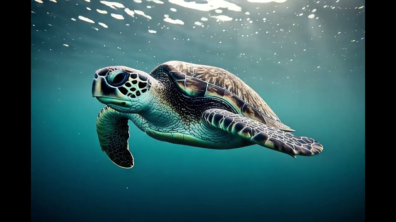🐢 Deep Underwater Calm | Ocean Turtle Ambience | Relaxing Ocean Sounds for Sleep & Meditation