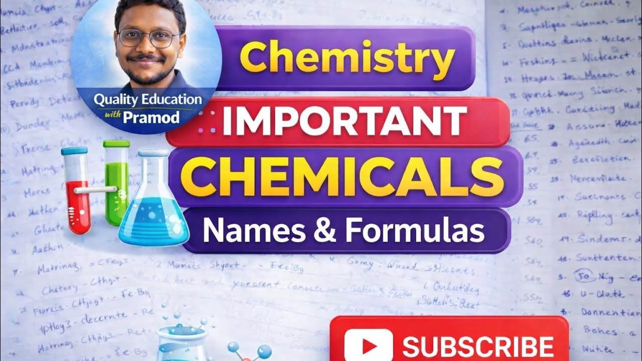Imp chemical names given in 9 & 10th NCERT and  AP SCERT chemistry textbooks