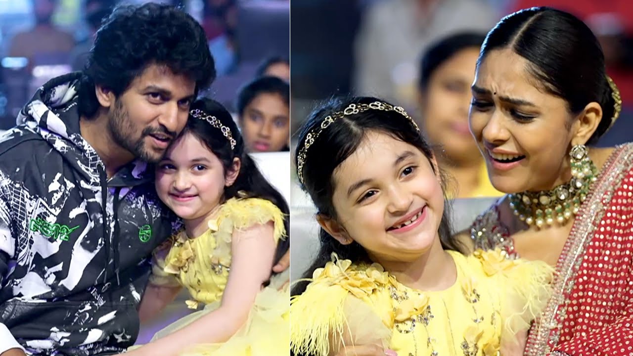 Nani And Mrunal Cutest Moments With Baby Kiara @ Hi Nanna Pre Release Event | MS Talkies