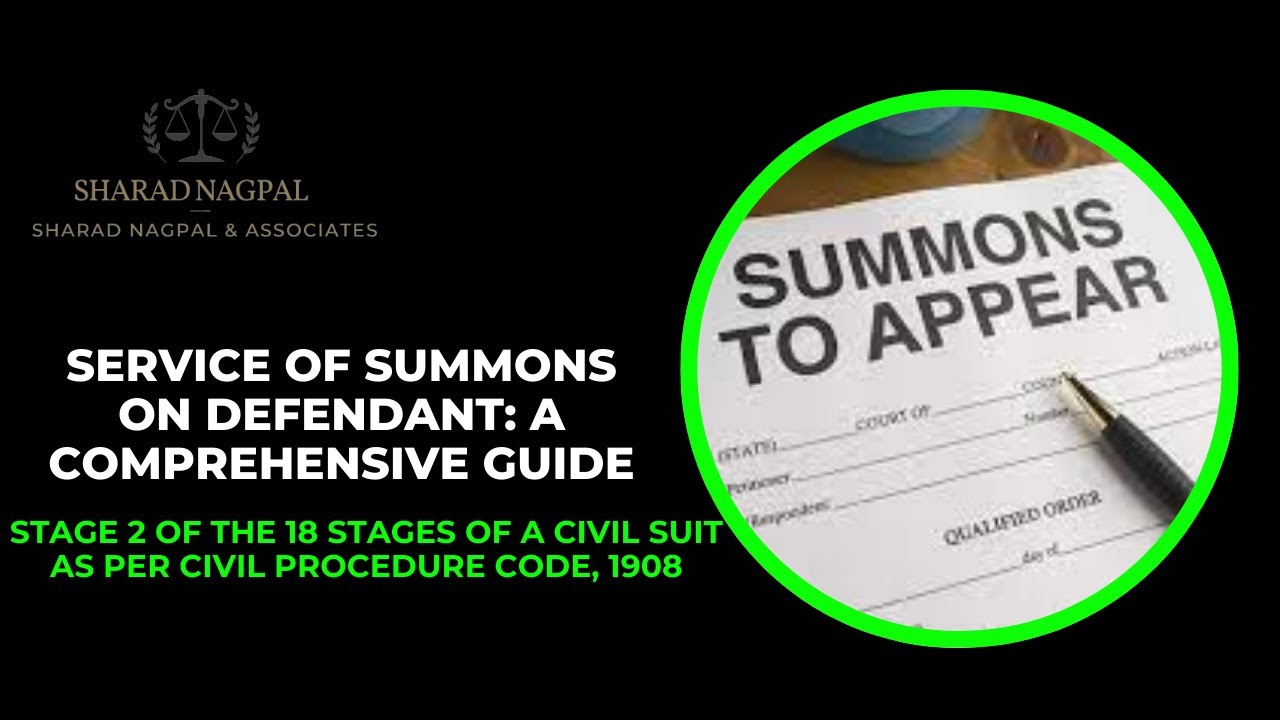 Service of Summons on Defendant A Comprehensive Guide