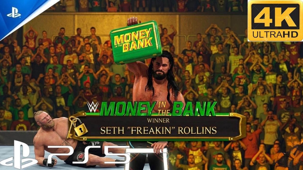 WWE 2K23 - SHOCKING! Seth Rollins Retakes the Throne! | MITB Full Match | PS5 4K 60FPS