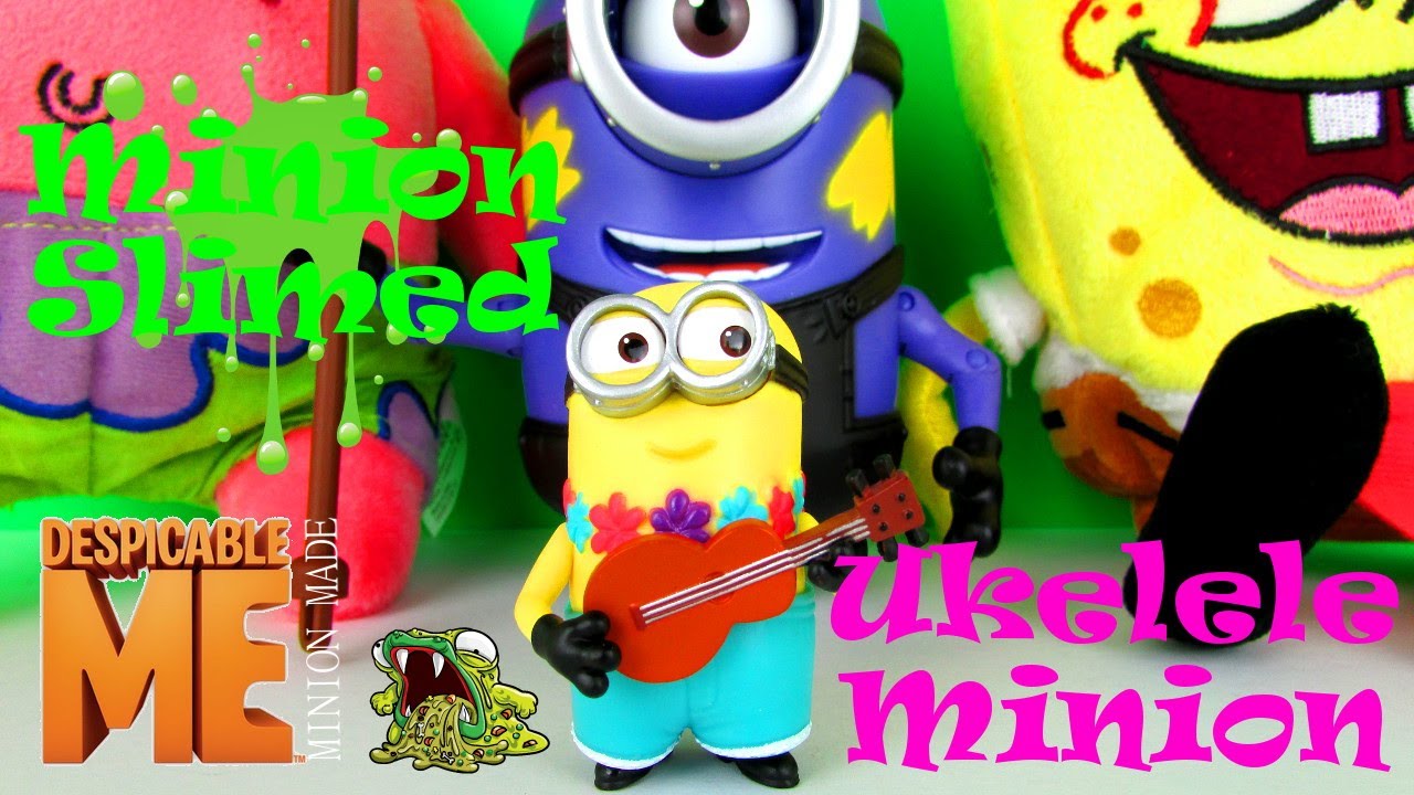 Despicable Me Minion Made Ukulele Minion Figure Funny Toy Review Plus Slimed With Trash Pack