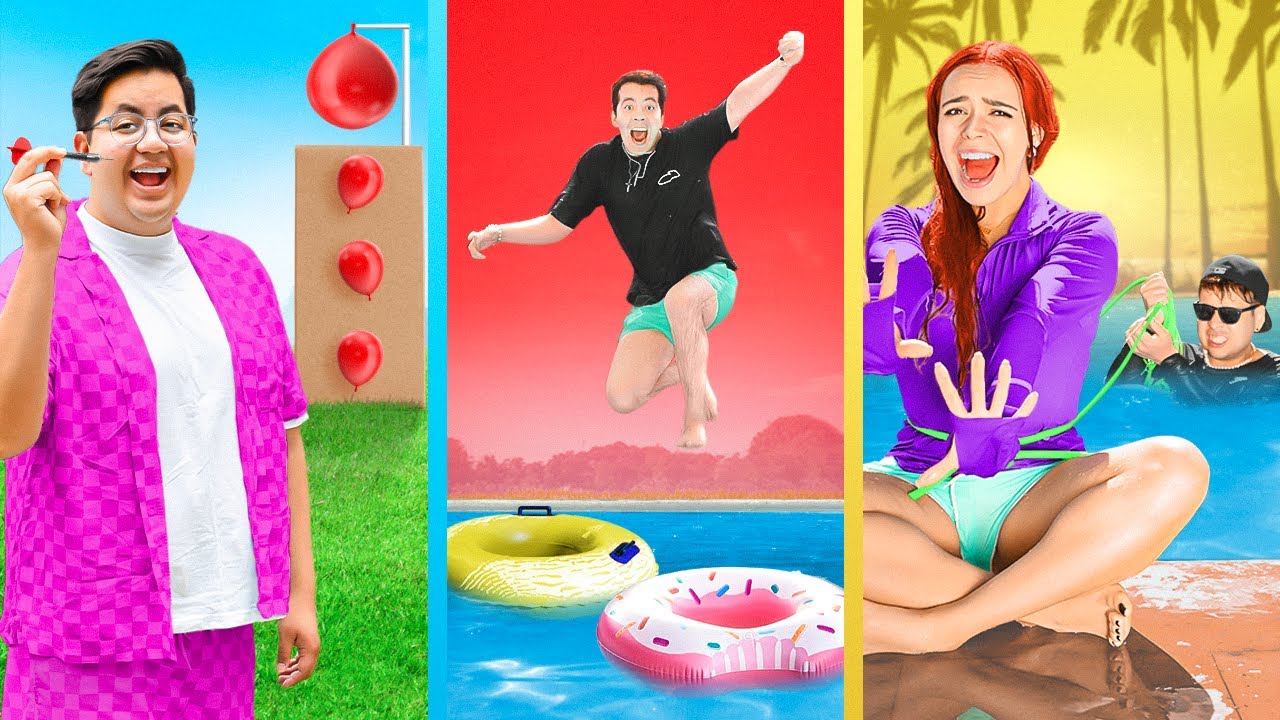JUGAMOS LOS JUEGOS M&Aacute;S VIRALES DE TIKTOK - RETOS DE VERANO