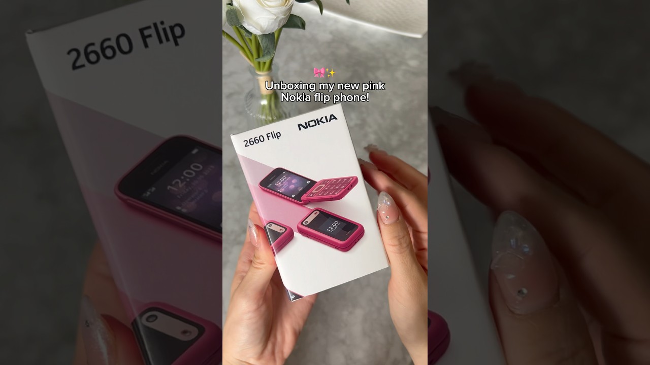 Unbox my new pink Nokia flip phone with me 💕#unboxing #asmr #flipphone #y2k #unboxingasmr
