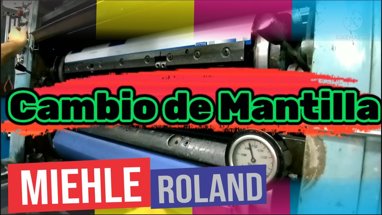 👉¿Como cambiar Caucho o Mantilla de impresión? de una Miehle Roland Parva #offset #offsetpress