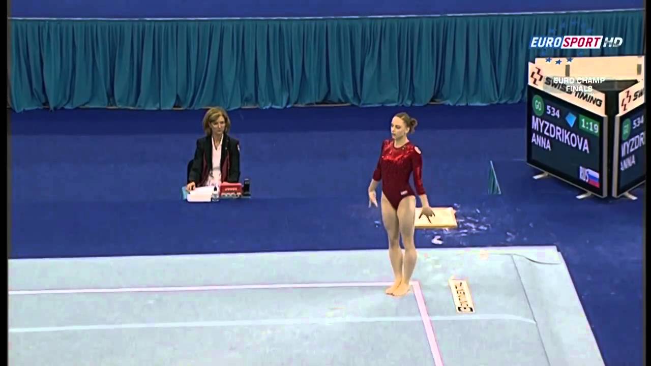 Anna Myzdrikova FX EF 2010 Europeans