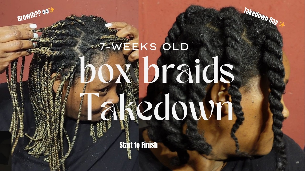 Box Braid Takedown Start to Finish |  Type 4 Realistic Hair Care