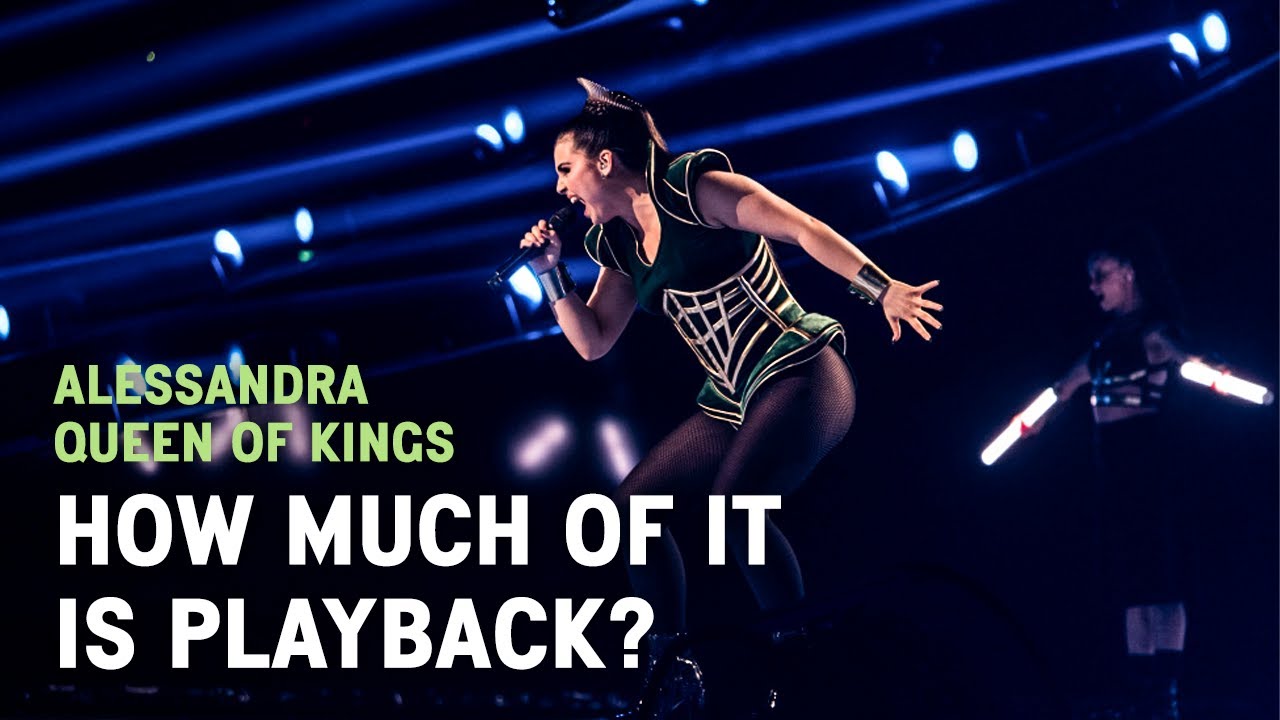 How much of pre-recorded backing vocals is there in Alessandra's Queen of Kings?