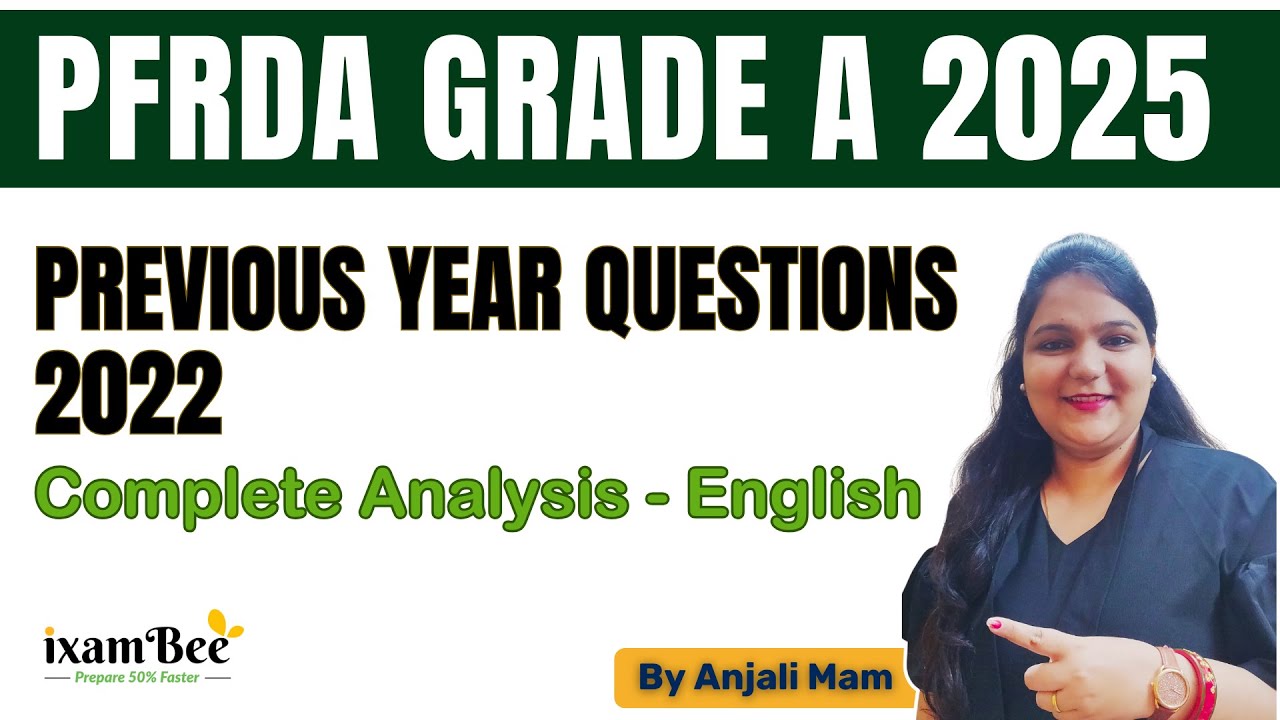 PFRDA Grade A 2025 || Previous Year Questions 2022 || Complete Analysis - English