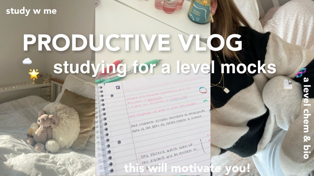 Продуктивный видеоблог | Подготовка к пробным экзаменам A-level, дневник A-level, 6 серия •°࿐