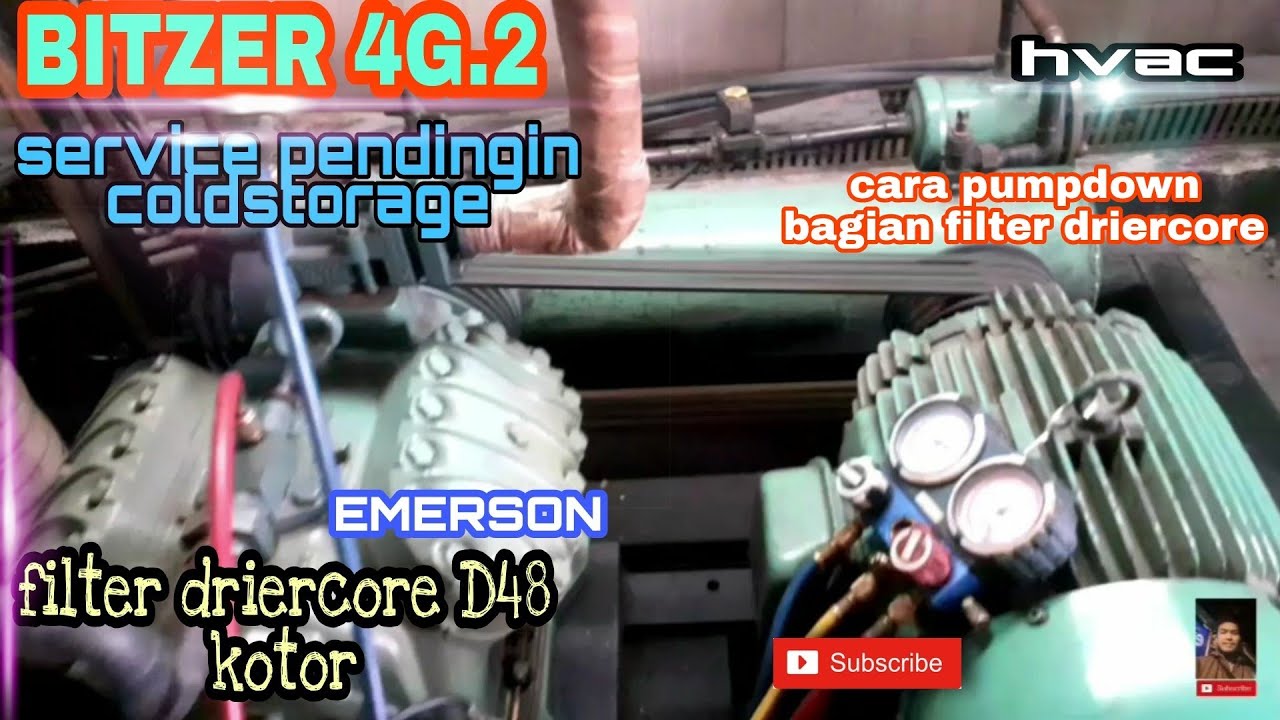 Jalur liquid freon terhambat.temperatur kurang dingin.service pendingin Coldstorage,filter driercore