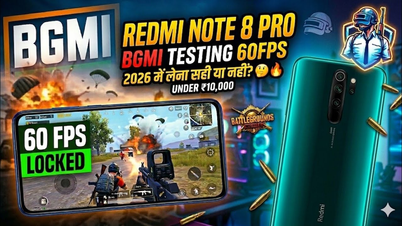 Redmi Note 8 Pro Pubg/Bgmi Test 2026?🤯Best Gaming In 2019 But 2026😱?