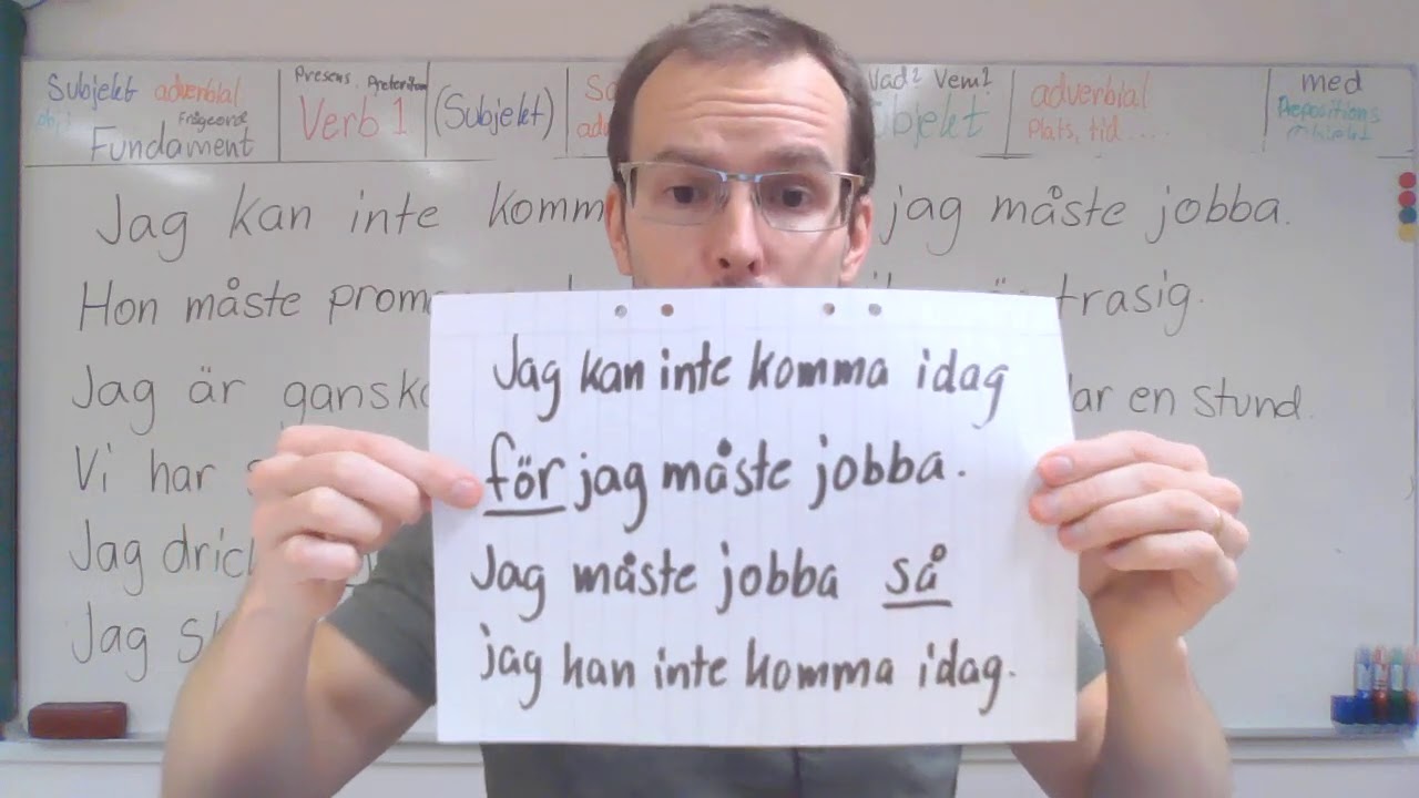 Konjunktioner (för, så, utan)