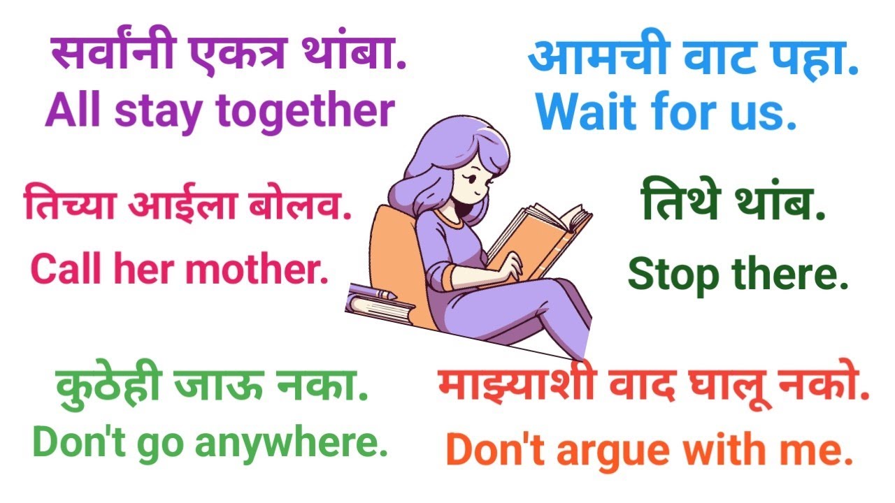 Daily use short sentences in English and Marathi|English with Marathi|short sentences|spoken English