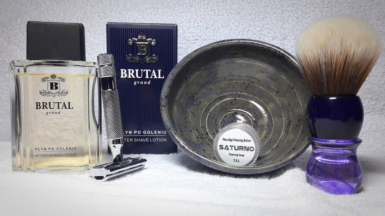 Бритье. Станок Rockwell 2C, Yaqi 24mm, мыло T.F.S. NASA Saturno, Personna, Brutal GRAND