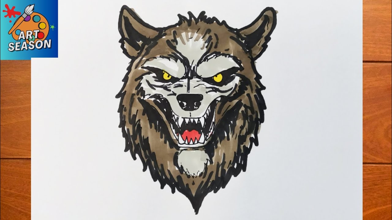 How to Draw a Werewolf Face Step by Step