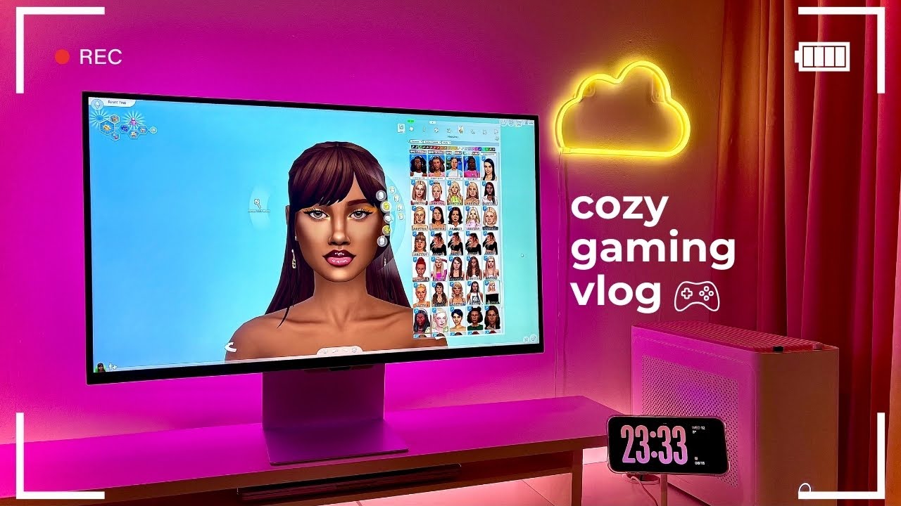 cozy gaming vlog 🎮✨ | playing the sims 4