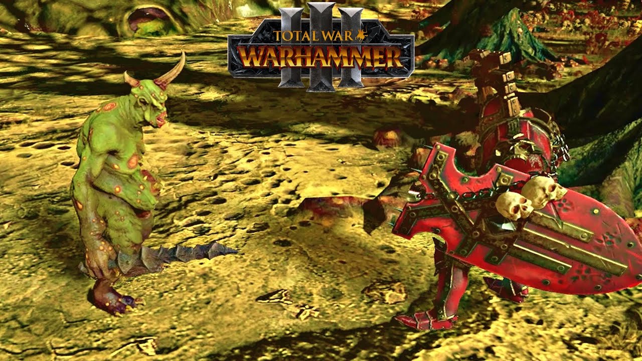 Chaos Warriors of Khorne VS Plaguebearers of Nurgle (Total War Warhammer 3)