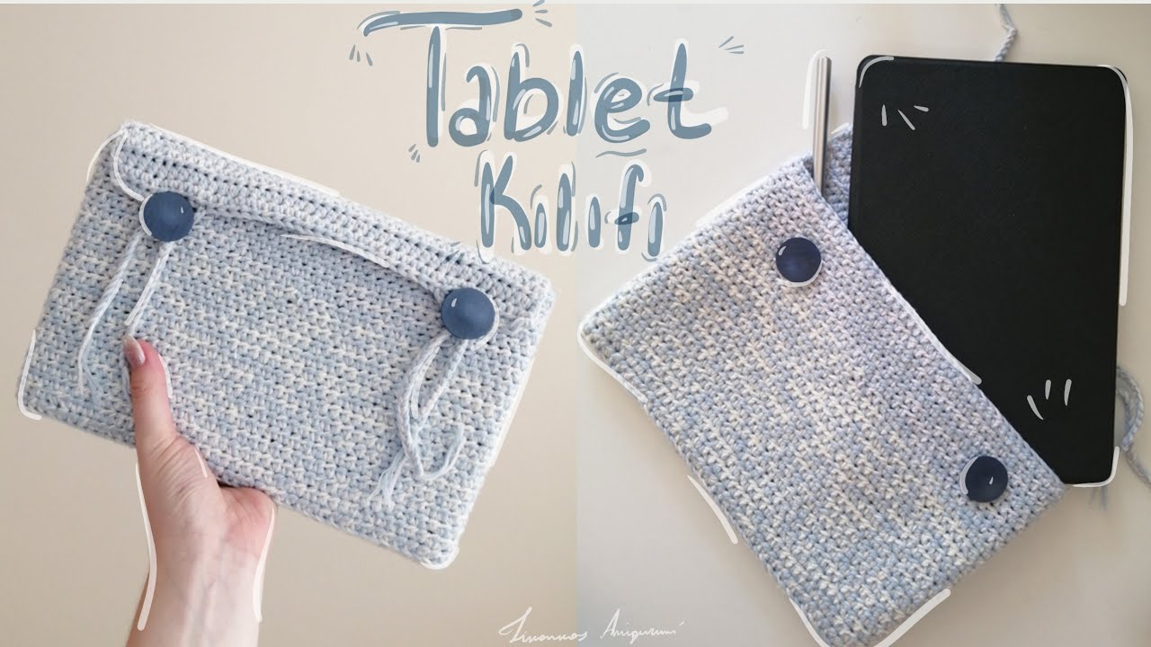 Örgü tablet çantası | Örgü el yapımı tablet kılıfı | Huawei Matepad 11