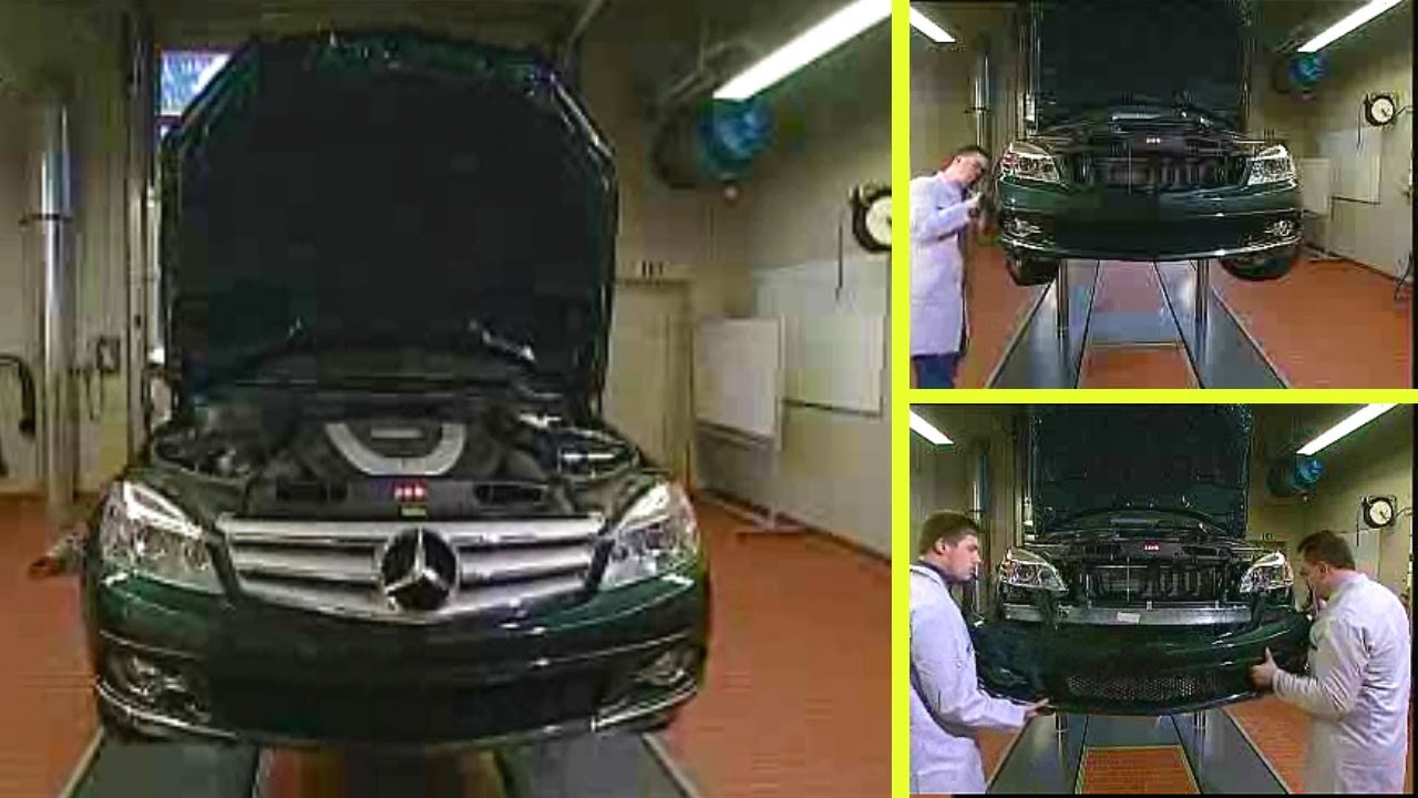 Снятие и установка переднего бампера Mercedes-Benz C-Class своими руками | W204
