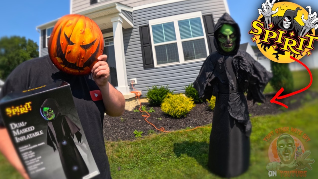 SPIRIT HALLOWEEN Dual Mask Inflatable! | Unbox and review Halloween 2025