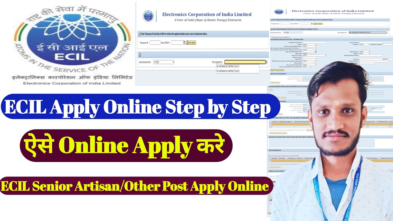 ECIL Form fill up | ECIL Recruitment Apply online | ECIL ITI Senior Artisan apply online | Ecil jobs