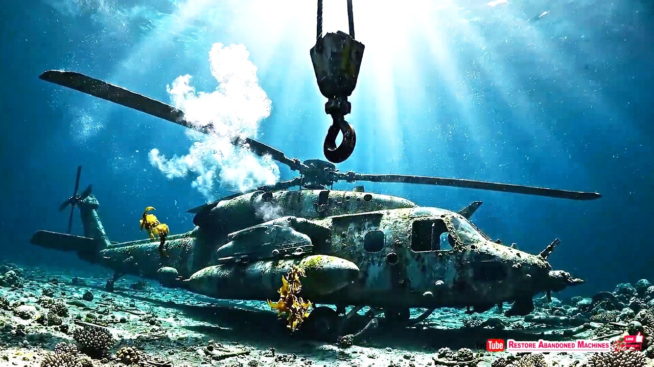 Abandoned Military Helicopter Found Under Ocean Floor for 50 Years - Fallen During War! Full Rebuild