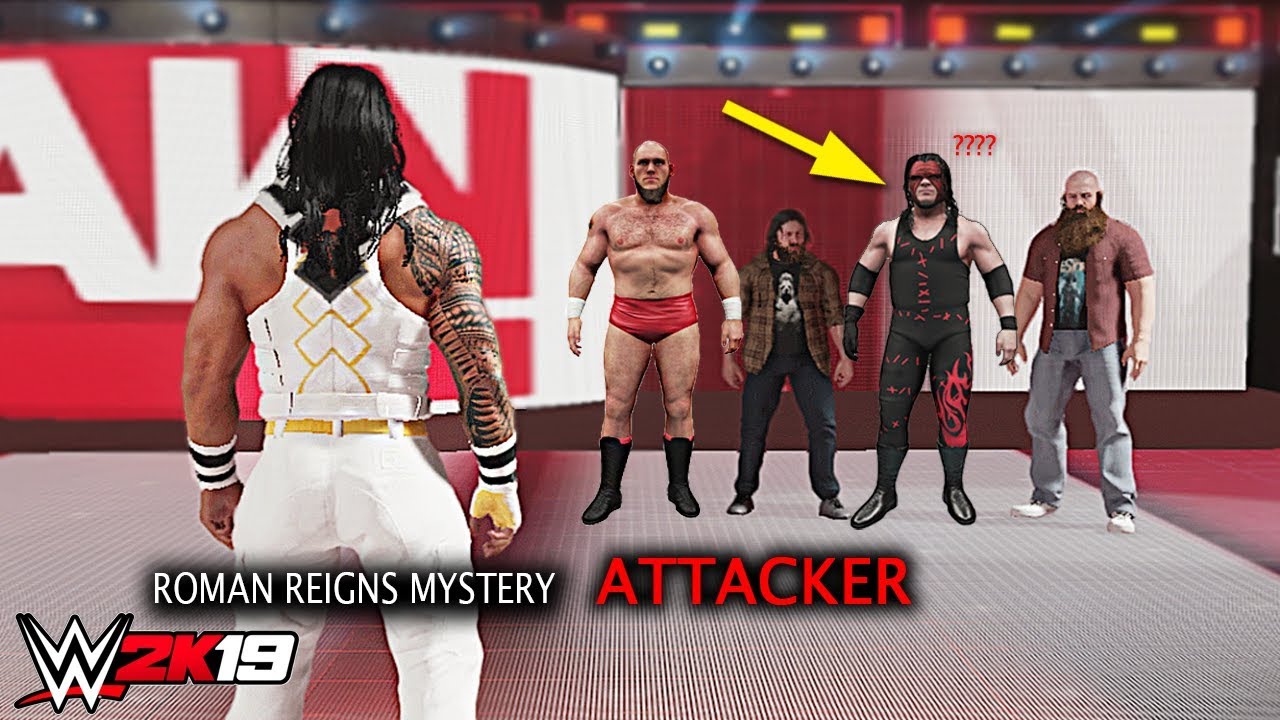 WWE 2K19 Custom Story - Roman Reigns Mystery Attacker Revealed Raw 2019