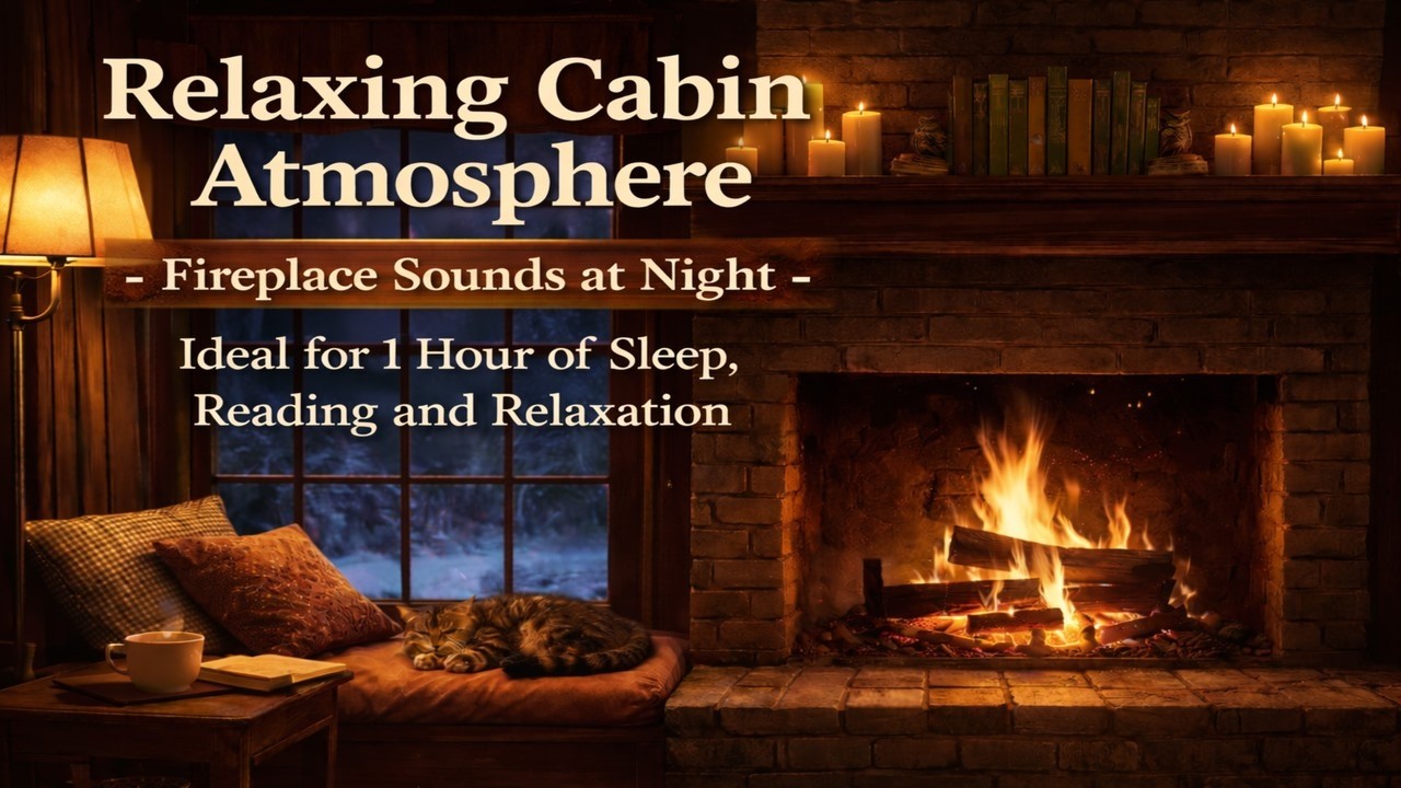 Relaxing cabin atmosphere - Fireplace sounds at night - Ideal for sleep, reading and relaxation.
