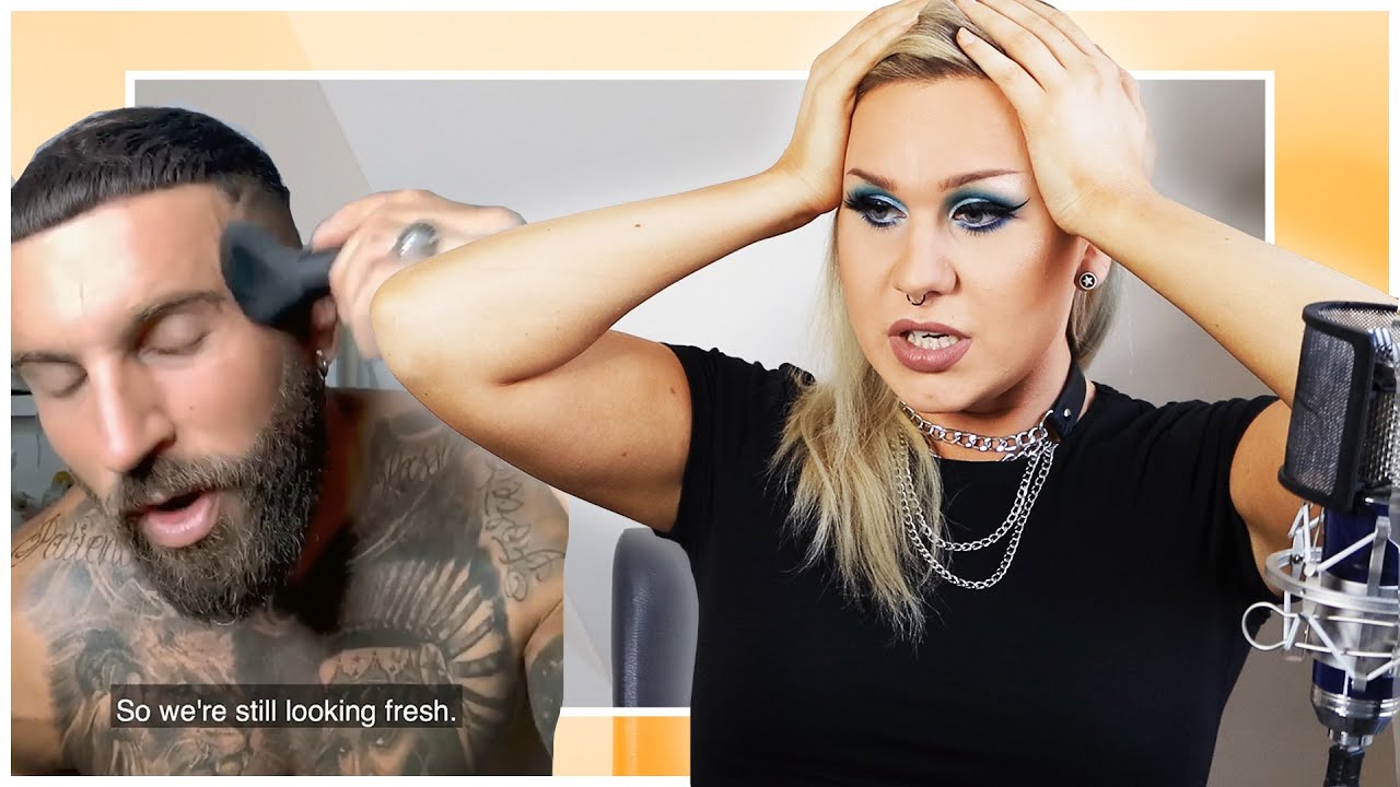 Would you wear Manly Makeup for Men? Warpaint Makeup Tutorial - Pro MUA Reaction