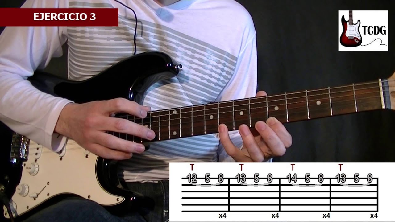 Como Hacer Tapping en Guitarra El&eacute;ctrica #3 / Como Tocar Guitarra por Mario Freiria. Tutoriales TCDG