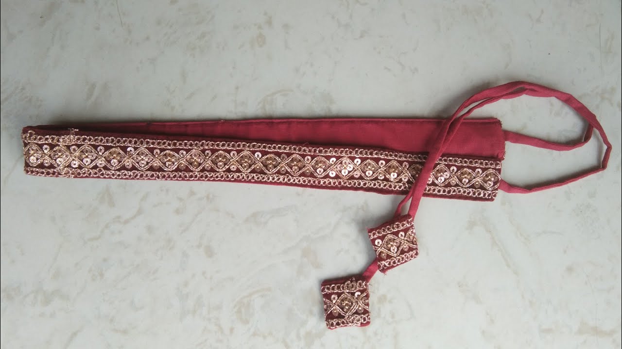 Saree belt making ❤ || waist belt making from lace ||
