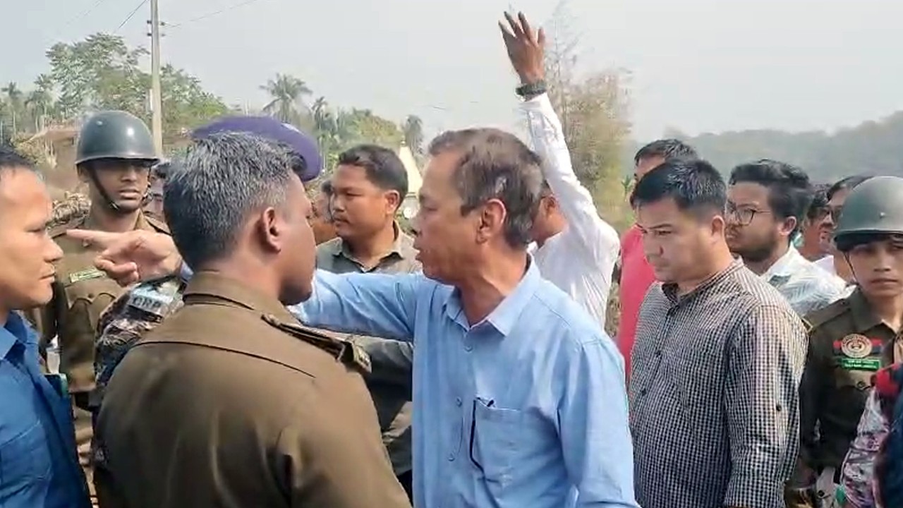 Tensions flared between two aliiance political  parties:BJP Bike Rally Halted Midway