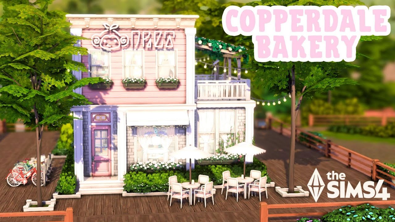 Copperdale Bakery w/ Apartment🧁The Sims 4 Businesses and Hobbies Speed Build