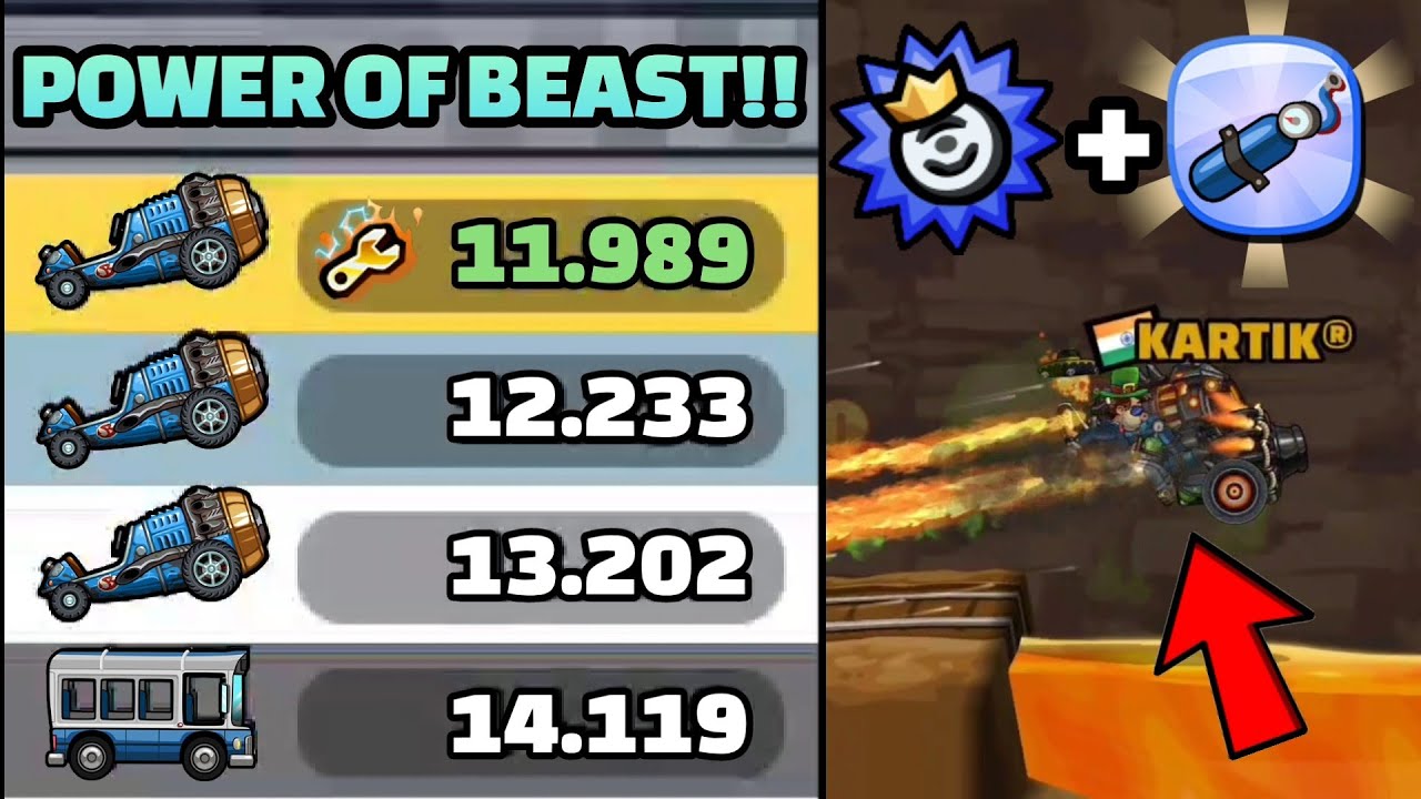 THIS SETUP MAKES BEAST OVERPOWERED!! 🤯 IN COMMUNITY SHOWCASE - Hill Climb Racing 2