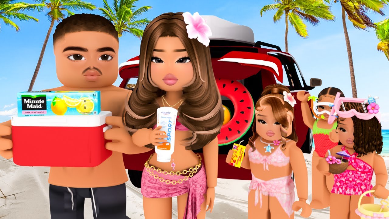 BIG FAMILY SUMMER BEACH DAY! | BLOXBURG FAMILY ROLEPLAY
