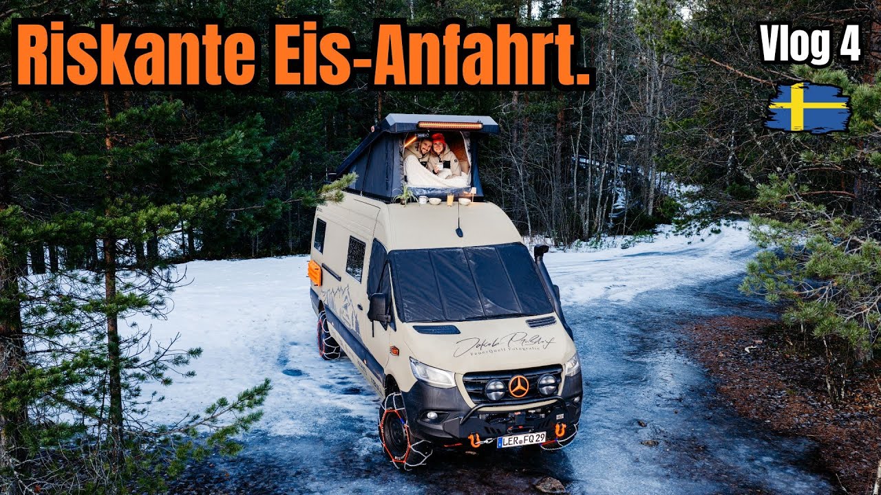 Steinschlag im neuen Sprinter 😱 | Eisstraße, Schneeketten & Winterabenteuer Vlog4 #wintercamping